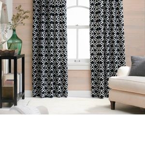 Threshold Black and White pattern curtains